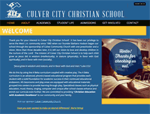 Tablet Screenshot of culvercitychristianschool.org